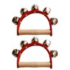 2pcs Hand Jingle Bells, 5 Bells Wooden Handheld Wrist Sleigh