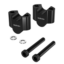 MUSVOH 7/8" 22mm Motorcycle Handlebar Risers with 30mm Height, Universal Motorcycle/Dirt Bike/ATV Accessories, Black