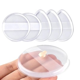 2x Transparent Powder Puff for Face – Mini Dry & Wet Makeup Sponge Set for Setting Powder, Concealer, and Blush – Reusable Cosmetic Tools for Women and Girls