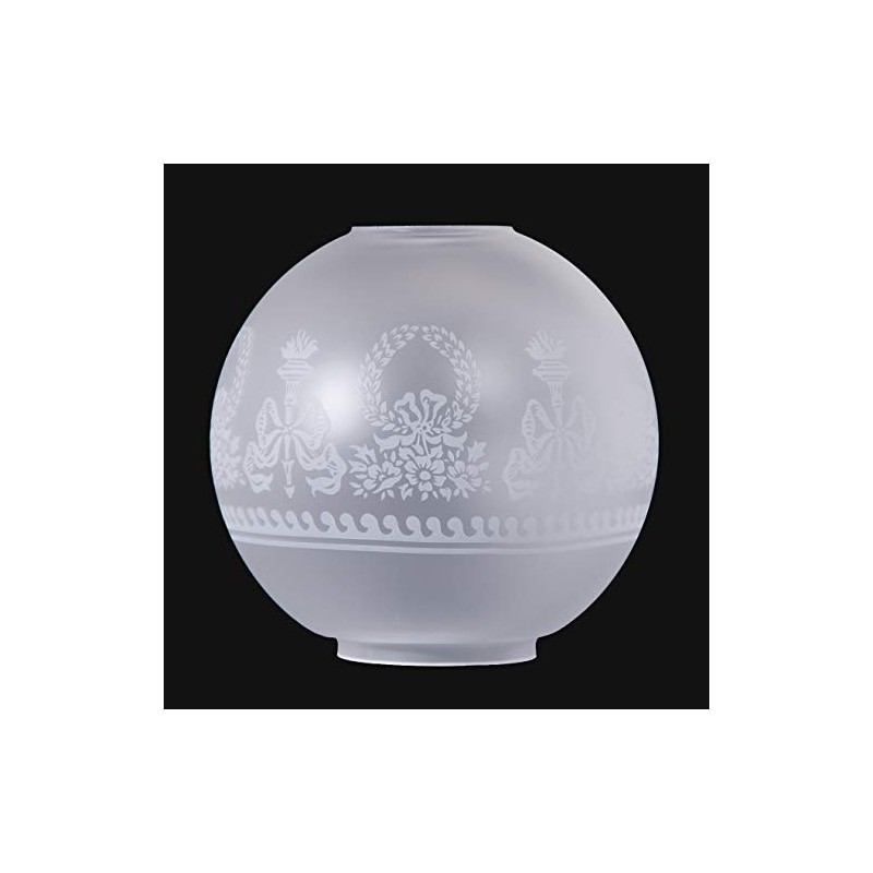 B&P Lamp® 9" Diameter, Ball Shade With Etched Filigree Design