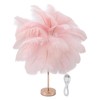 Decorative Table Lamp 30PCS Feathers USB Rechargeable Light Touch Control