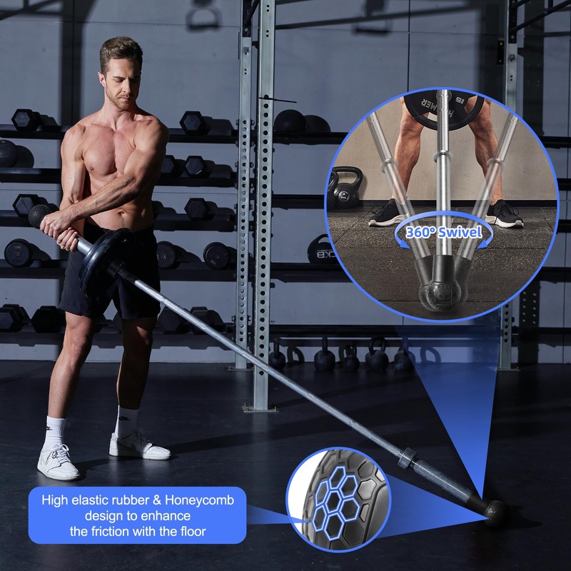 HXD-ERGO Double D Rowing Handle Barbell Attachment Set, Barbell Attachment