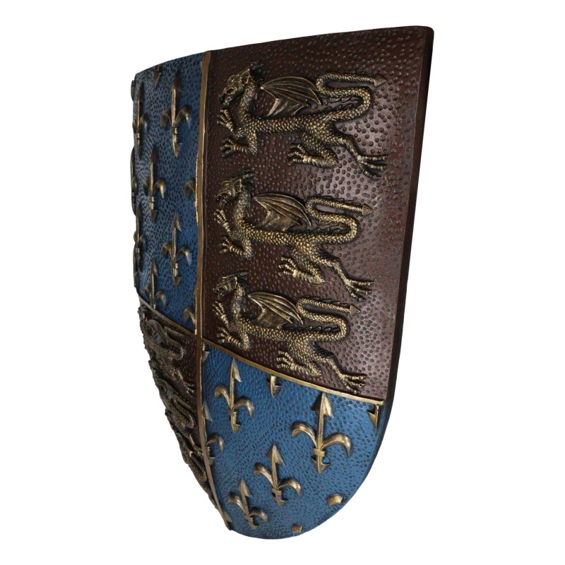 19" Tall Medieval Kingdom Knight Coat of Arms Le Fleur