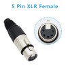 Xilaghy 5-Pin XLR Cable Connector XLR 5 Pin Female Plug