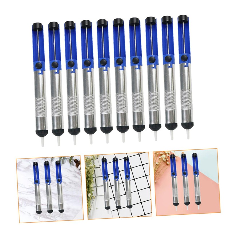 Operitacx 10pcs Solder Sucker Desoldering Pump Kit High Pressure Vacuum