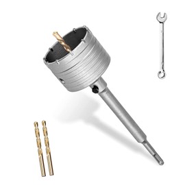 60mm Concrete Hole Saw,with 200mm SDS Plus Shank and Tungsten Alloy Teeth,2.3" Wall Hole Saw Drill Bit for Concrete Cement Stone Wall Foam Brick