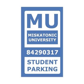 CafePress Miskatonic University Parking Pass (Student) Rectangle Bumper Sticker Car Decal