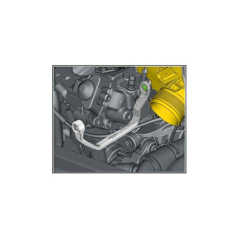 HAZET Suction pipe/special key, VAG 2584-13, square, 10 mm (3/8