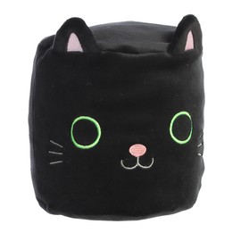 Aurora® Squeezable Mallows™ Black Cat Stuffed Animal - Ultimate Squishiness - Unique Shape - Black 6 Inches