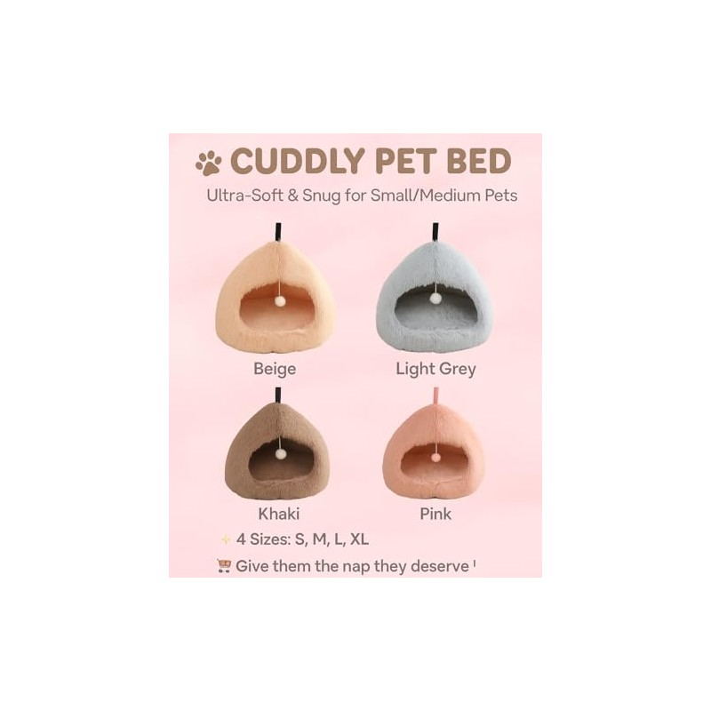 Fluffy Shell Dog Bed - Cuddly Pet Bed for Small