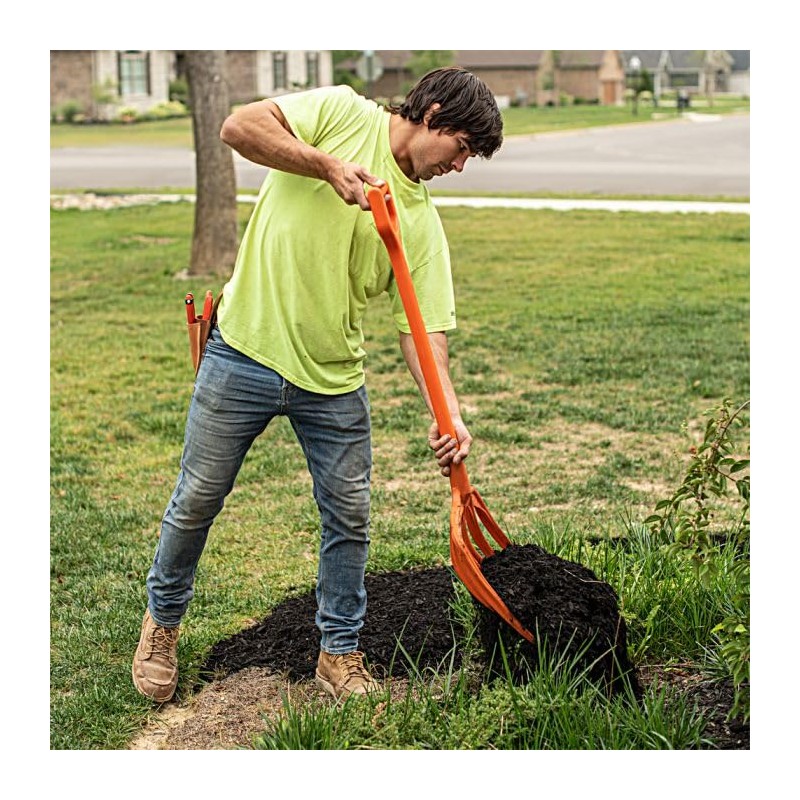 A.M. Leonard Narrow Tine Poly Mulching Forks (D-Grip Handle)