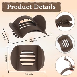 Amariver 6pcs Flat Hair Clips French Claw Clips Hair Barrettes for Thick Thin Hair Matte Non-slip Clip for Women Girls French Concord Flat Accessories