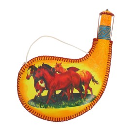 CALLARON Bota Wine Bag - Bota Water Bag, Vintage Leather Wine Bag, Western Cowboy Portable Water Bottle with Strap and Stopper, Milk Storage Bag Drinking Flask for Hiking, Camping, Festivals