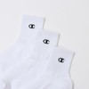 Champion(チャンピオン) Foot Cover Socks, 3-Pack Antibacterial and Odor-Resistant with One-Point