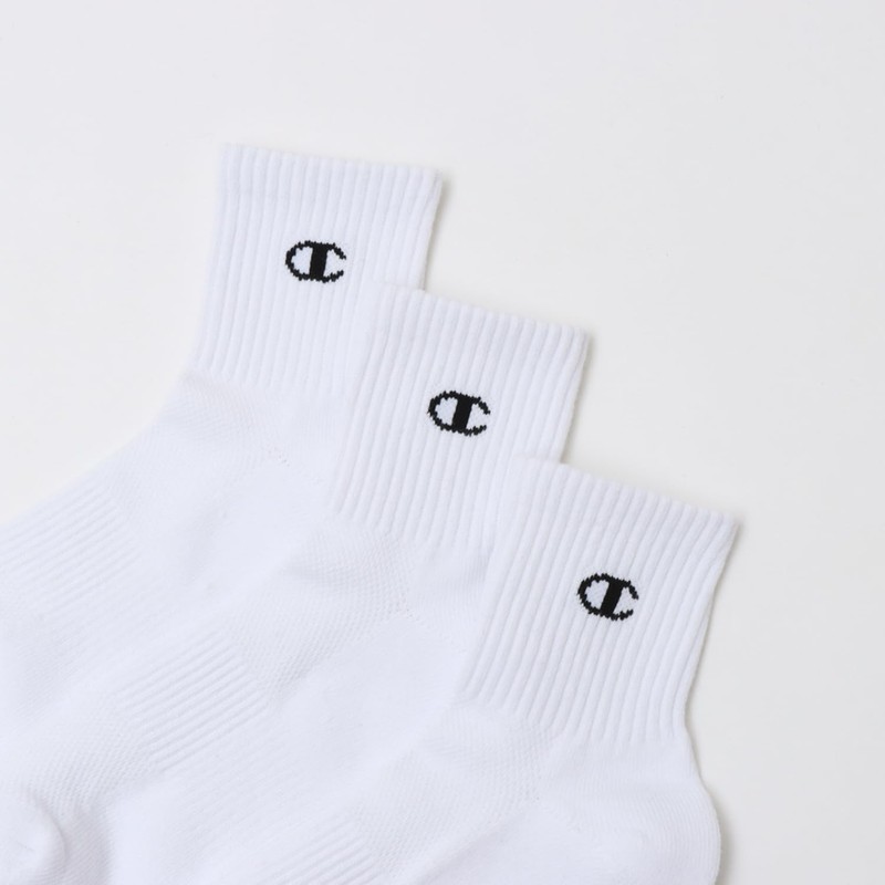 Champion(チャンピオン) Foot Cover Socks, 3-Pack Antibacterial and Odor-Resistant with One-Point