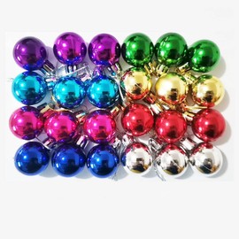 Art Studio 1.2 Inches Colorful Home Christmas Ball Ornaments Set 24 Pack Set of 8 Xmas Balls for Holiday Party Wreath Garlands Trees Festival Home Party Door Wall Decors