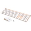 Wireless Keyboard and Mouse, Vssoplor Rechargeable Quiet Full-Size Keyboard and