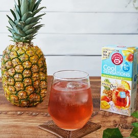 Pompadour Cool Sensation 1 Box Set of 8 Bags x 12 Boxes (Pineapple & Mango) Cold Brew Herbal Tea Decaffeinated Decaffeine Tea Bag