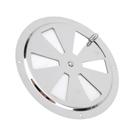 Akozon Cabin Ventilation Plate Marine Grade Stainless Steel Round Louver Vent Cover with Adjustable Side Knob for Boat Yacht RV (4in) (5in) (6in)