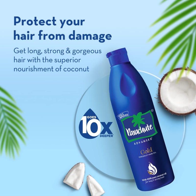 Parachute Advansed Gold Coconut Hair Oil with Vitamin E| Pure