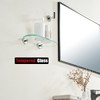 JQK Bathroom Glass Shelf Chrome, Tempered Glass Shower Storage 12