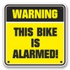2 x 10cm This Bike is Alarmed Warning Vinyl Sticker