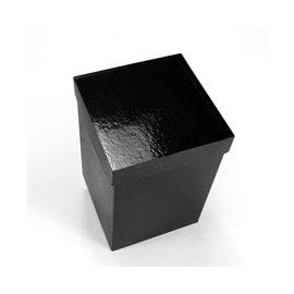 Paper Mart Gift Boxes for Presents, Black Box Bottom Only, 4 x 4 x 9 Inch Heavy-Wall Box Base, Bulk Pack of 50 Christmas Gift Boxes