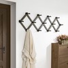 Dseap Accordion Wall Hanger:16'' High Wooden Wall Expandable Coat Rack,Hat