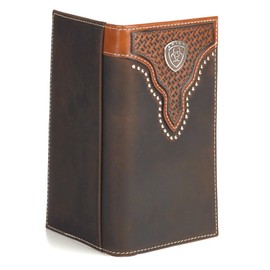 ARIAT Western Wallet Mens Rodeo Basketweave Sunburst Brown A3553402, Brown, One Size