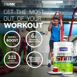 Usn Amino Stim Rendimiento, Enfoque Y Recuperación 30 Serv                                                                                            