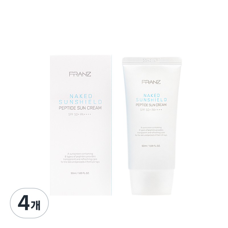 Partner_Reference Franz Naked Sunshield Peptide Sun Cream 4 x 50ml