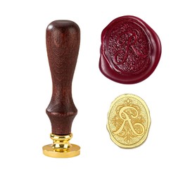 TBXqian Initial R Wax Seal Stamp, Vintage Letter Seal Wax Seal Stamp with Removable Brass Head and Wooden Handle for Party Invitations/Gift Wrapping Paper/Envelopes/Christmas Thanksgiving