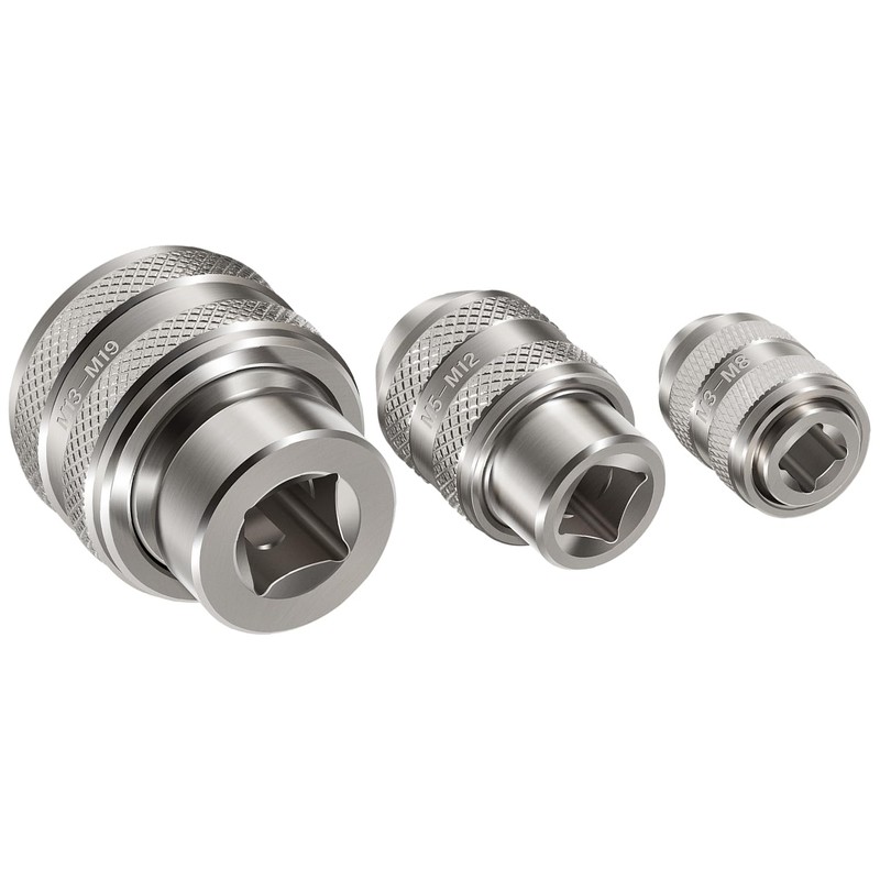 3-Piece Tap Socket Set Use with 1/4" & 3/8" &