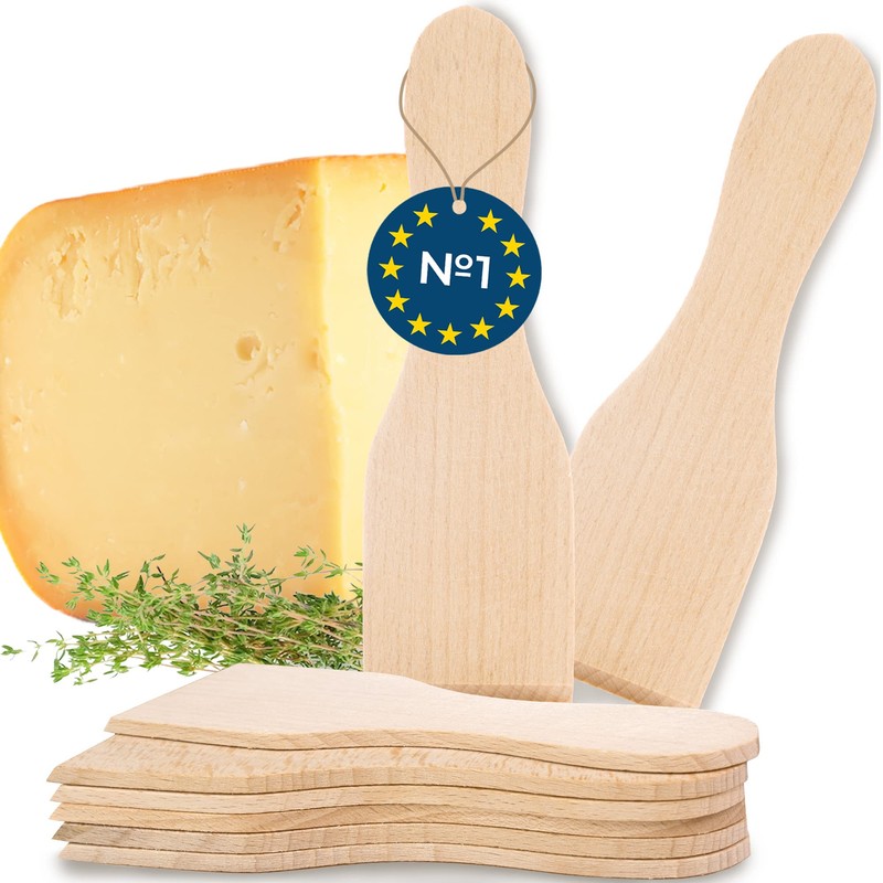TIMELEOS Wooden Scraper Raclette Scraper Made of Domestic Beech, Raclette