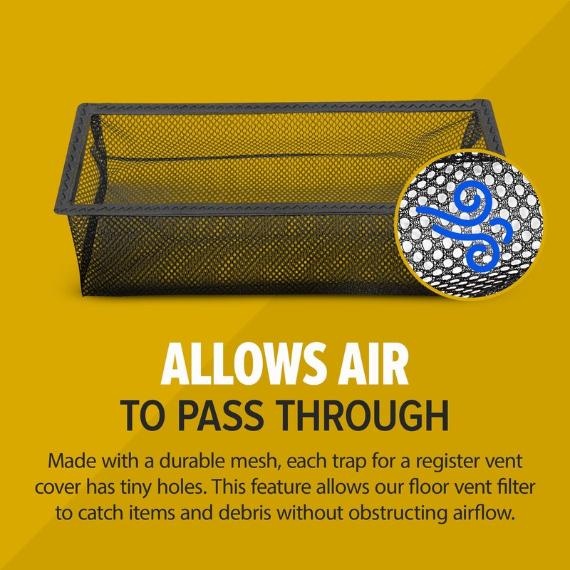 Floor Register Trap/Cover - Screen for Home Air Vent Filters