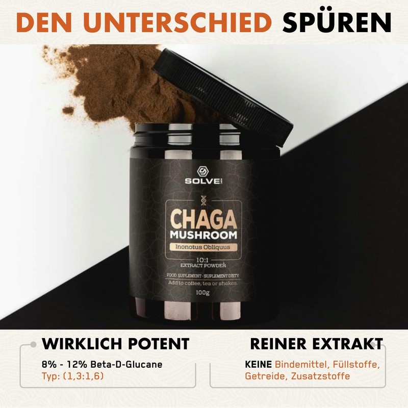 SOLVE Labs ● Premium Siberian Chaga Mushroom Capsules ● 10%