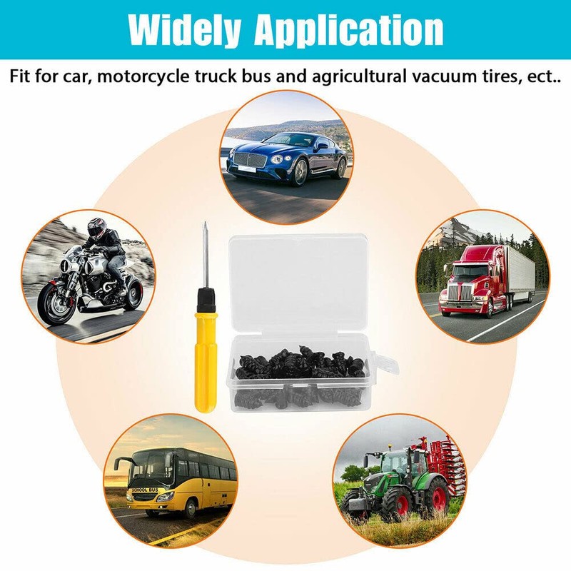 80PCS Tire Repair Rubber Nail Car Tire Repair Screw in