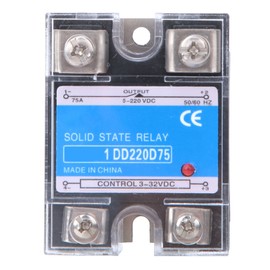 Solid State Relay DC DC SSR Input 3-32VDC Load 5-220VDC Control Relay(75A )