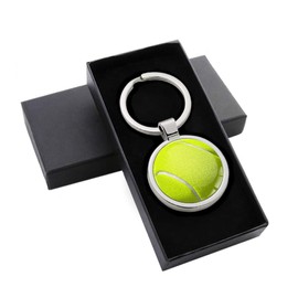 Skino Eu® KK 181 Sports Tennis Ball Metal Keyring Car Key Gift Metal Keyring, silver