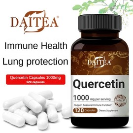 Quercetin Bioflavonoid Dietary Supplement 1000mg Strengthens immune function, promotes cardiovascular health, antioxidant and respiratory health, 2 units, 60 servings / 케르세틴 바이오플라보노이드 식이보충제 1000mg 면역기능 강화 심혈관 건강 항산화 및 호흡기 건강 증진, 2개, 60회분
