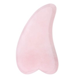 Herramienta de Masaje de raspado de Piedra Gua Sha Cuarzo Rosa Placa de desguace de Placa de Gua Sha para Cara Cuello Belleza SPA Masaje Relajante... 