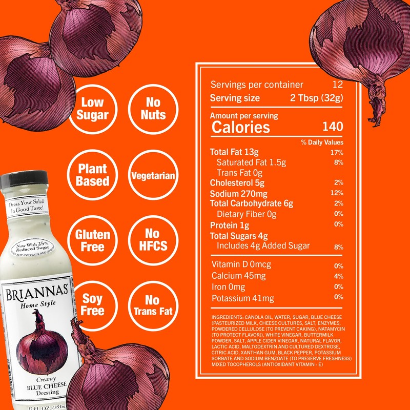 BRIANNAS - Home Style Creamy Blue Cheese Dressing – Fine