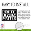 Funny Old Lives Matter Yard Sign Double Sided With Stake