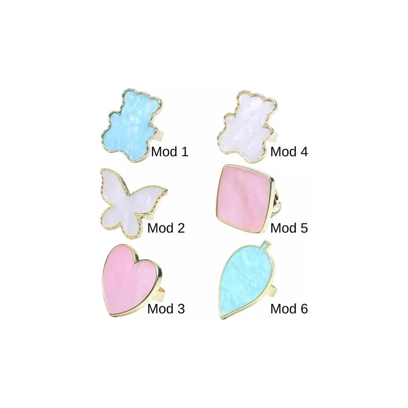 Anillos Pegamento Extensin De Pestaas Piedra Jade 3pz Full Modelos