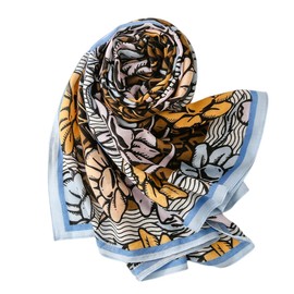 FAIRYGATE Scarf Gifts for Women Scarf for Women UK Floral Scarf Ladies Scarves Lightweight Clearance Fashion Flower Print Long Neck Warm Scarfs Blue Shawl Wrap Shawl Shawls for Weddings 46002