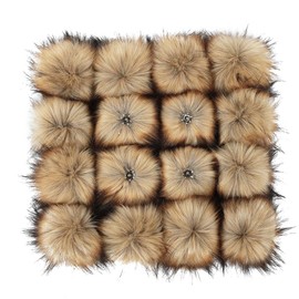 MAGICLULU 16pcs Faux Fur Plush for Hat and Clothing Decoration Fluffy Diameter for Crafting and Accessorizing Shoes Bags and More