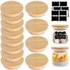 Oui Bamboo Wood Yogurt Jar Lids - 12 Pcs, Leak