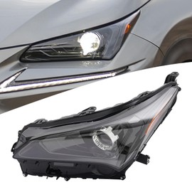 LED Headlight Assembly for Lexus NX200t NX300 NX300h 2018 2019 2020 2021 Left Driver Side Front Head lamp Replacemnt without AFS Clear Lens Black Housing 8107078190 (Left Driver Side)