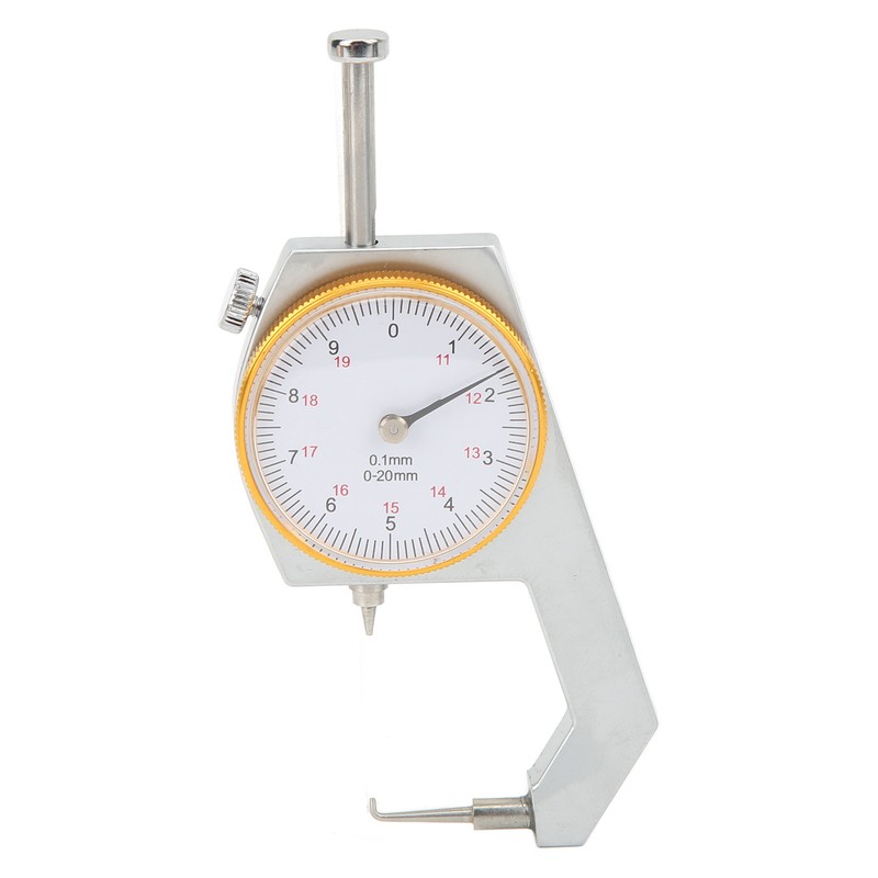 0 to 20mm Curved Tip Thickness Meter 0.1mm Resolution Precise