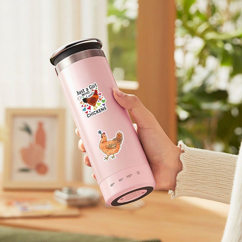 OAOSDH 120 Cartoon Chicken Stickers, Funny Stickers, Cute Animal Stickers,